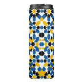 Moroccan Zellige Geometric Tile Pattern Art Design Thermosbecher (Rückseite)
