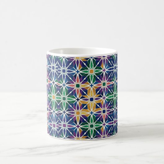 Moroccan Zellige Geometric Tile Pattern  Kaffeetasse (Mittel)