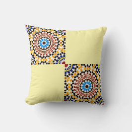 Moroccan Zellige Harmony Throw Pillow Kissen