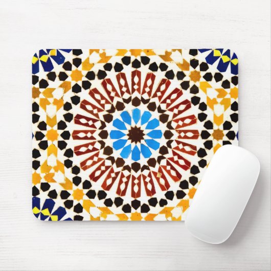 Moroccan Zellige Inspiration Mousepad (Mit Mouse)
