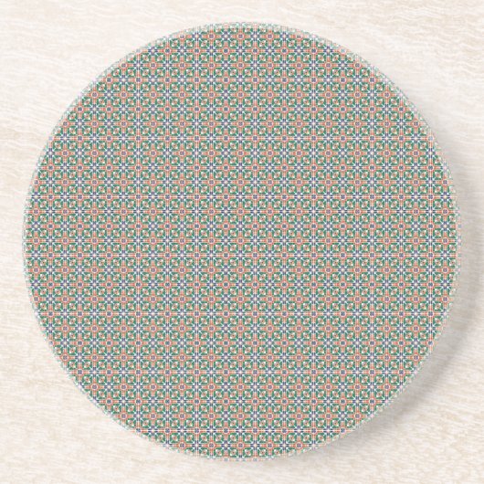 Moroccan Zellige Pattern Geometric Coaster Getränkeuntersetzer (Vorne)