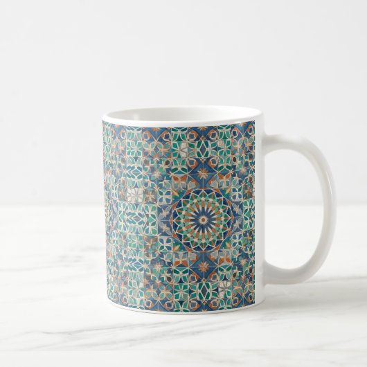  Moroccan Zellige Tile Pattern Kaffeetasse (Rechts)