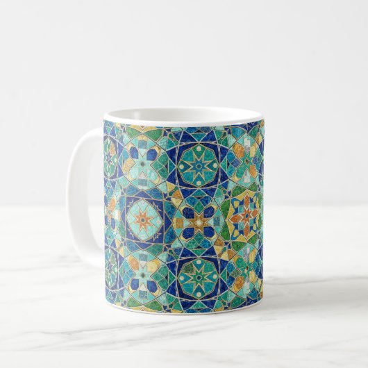 Moroccan Zellige Tile Pattern  Kaffeetasse (Vorderseite Links)