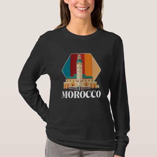 Moroccans Souvenir Morocco Skyline Africa Gibralta T-Shirt (Vorderseite)
