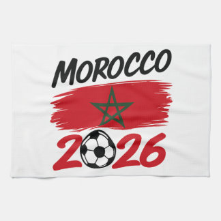 Morocco 2026 Soccer Fan Football Supporter Pride  Geschirrtuch