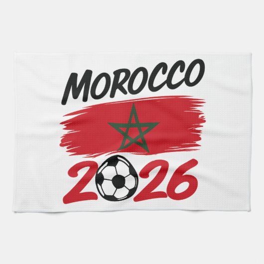 Morocco 2026 Soccer Fan Football Supporter Pride  Geschirrtuch (Horizontal)