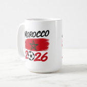 Morocco 2026 Soccer Fan Football Supporter Pride  Kaffeetasse (Vorderseite Links)