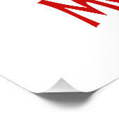 Morocco and Moroccan Flag with Your Name Poster (Ecke)