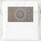 Morocco arab mosaic islac religiöses Muster Rechteckiger Aufkleber (Tasche)