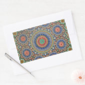 Morocco arab mosaic islac religiöses Muster Rechteckiger Aufkleber (Umschlag)