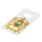 Morocco-Emblem Geldbeutel Flaschenöffner (Vorderseite Schrägansicht)