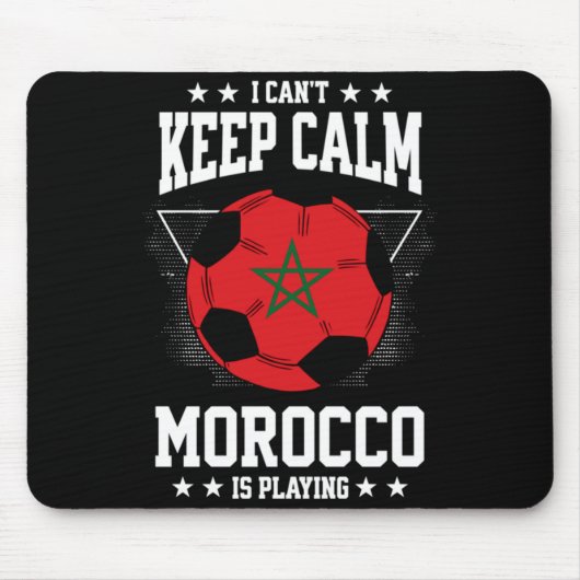 Morocco Football Jersey 2022 Flag Funny Soccer Lov Mousepad (Vorne)