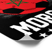 Morocco Football Jersey 2022 Flag Funny Soccer Lov Poster (Ecke)