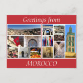 Morocco-Grüße Postkarte (Vorderseite)
