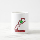 Morocco Map Neon Unstoppable Ceramic Coffee Mug Verwandlungstasse (Mittel)