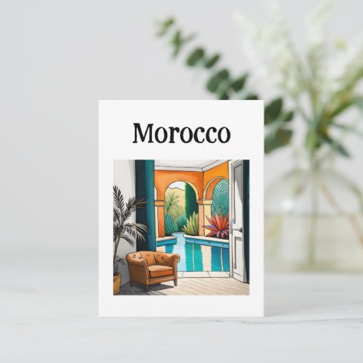 Morocco Marrakech Postkarte (Stehend Vorderseite)