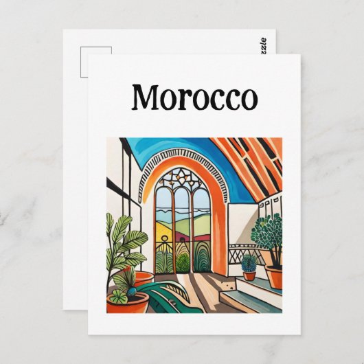 Morocco Marrakech Postkarte (Vorne/Hinten)
