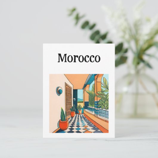 Morocco Marrakech Postkarte (Stehend Vorderseite)