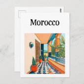 Morocco Marrakech Postkarte (Vorne/Hinten)