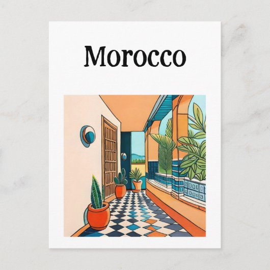 Morocco Marrakech Postkarte (Vorderseite)