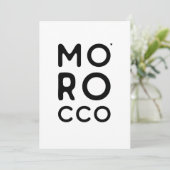 Morocco - minimalistic typography card karte (Stehend Vorderseite)
