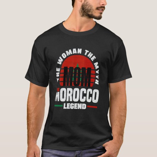 Morocco Moroccan Morocco Flag Mothers Day T-Shirt (Vorderseite)