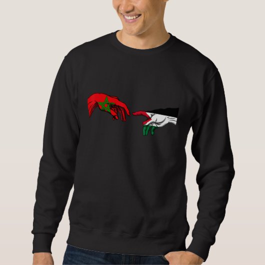 Morocco Palestine Flag  Palestinian Moroccan Hands Sweatshirt (Vorderseite)