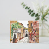 Morocco rote Stadtanzeige Postkarte (Stehend Vorderseite)