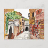 Morocco rote Stadtanzeige Postkarte (Vorderseite)