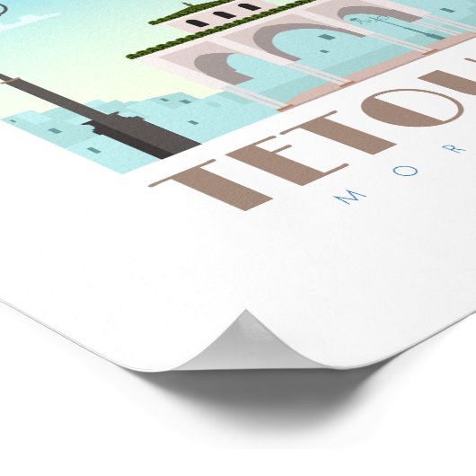 Morocco Skyline Poster (Ecke)