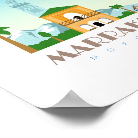 Morocco Skyline Poster (Ecke)