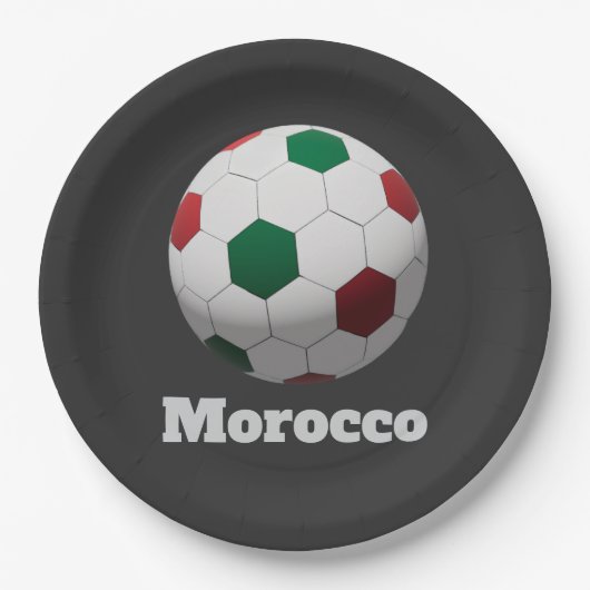 Morocco Soccer Pappteller (Vorderseite)