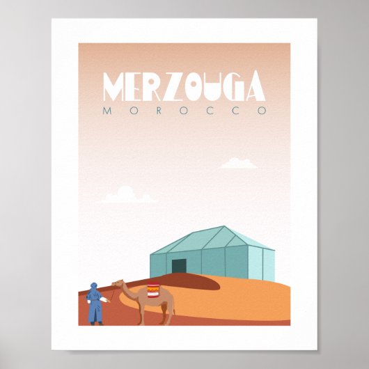Morocco-Stadt Merzouga Poster (Vorne)