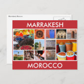 Morocco Szenen Marrakesh Postkarte (Vorne/Hinten)