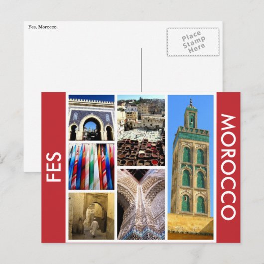 Morocco-Szenen Postkarte (Vorne/Hinten)