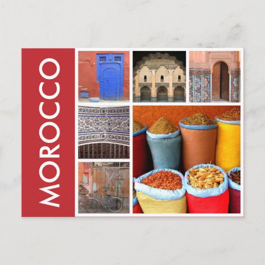 Morocco-Szenen Postkarte (Vorderseite)
