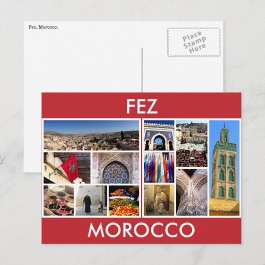 Morocco-Szenen Postkarte (Vorne/Hinten)