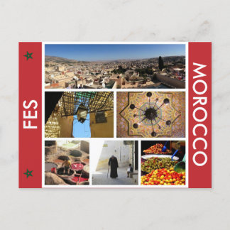 Morocco-Szenen Postkarte