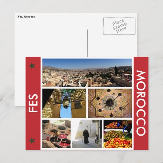 Morocco-Szenen Postkarte (Vorne/Hinten)