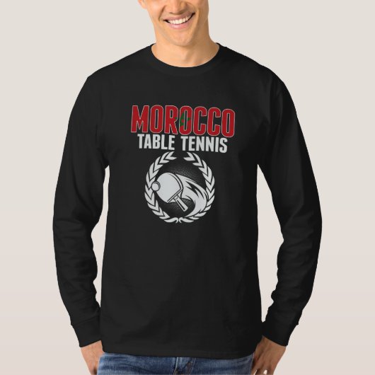 Morocco Table Tennis   Moroccan Ping Pong Supporte T-Shirt (Vorderseite)