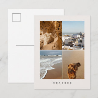 Morocco Travel Photo Collage (Sandy coasts) Postkarte