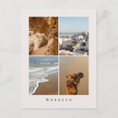 Morocco Travel Photo Collage (Sandy coasts) Postkarte (Vorderseite)