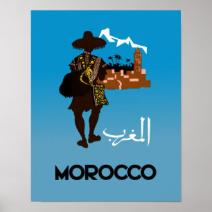 Morocco travel poster. poster