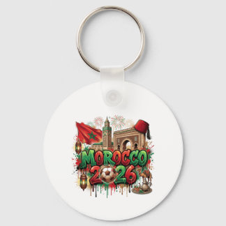 Morocco Vintage Flag Moroccan African Schlüsselanhänger