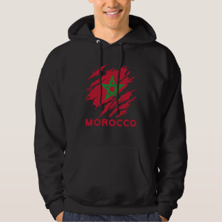 Morocco Vintage Moroccan Flag Pride Hoodie