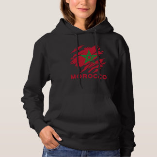 Morocco Vintage Moroccan Flag Pride Hoodie