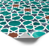 Moroccon Art Geometric Pattern Poster (Ecke)