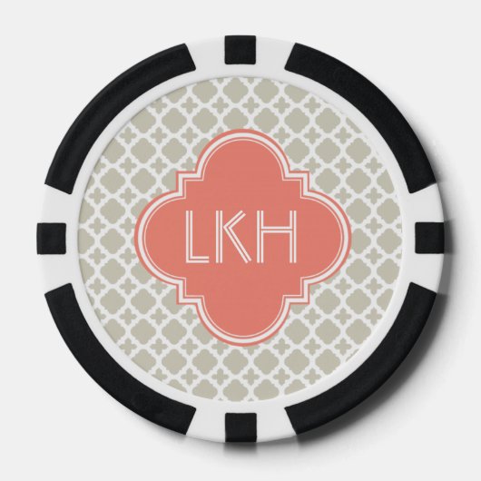 MOROKANISCHES TITELMONOGRAMM POKERCHIPS (Vorderseite)