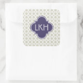 MOROKANISCHES TITELMONOGRAMM QUADRATISCHER AUFKLEBER (Tasche)