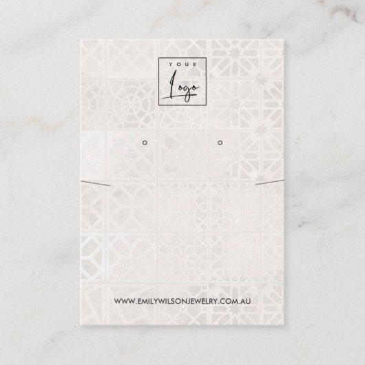 MOROKKANISCHE TILE-TEXTURE-ANGEBOT VISITENKARTE (Vorderseite)